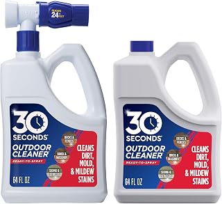 30 SECONDS Outdoor Cleaner 2 Pack with Hose End Sprayer | Mold & Mildew Cleaner