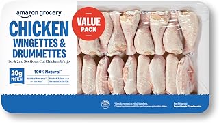 Amazon Grocery, Chicken Wingettes & Drummettes Value Pack, 100% Natural, Weight Varies