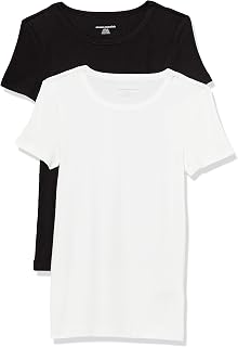 Amazon Essentials Women's Slim Fit Short Sleeve Box-Neck T-Shirt
