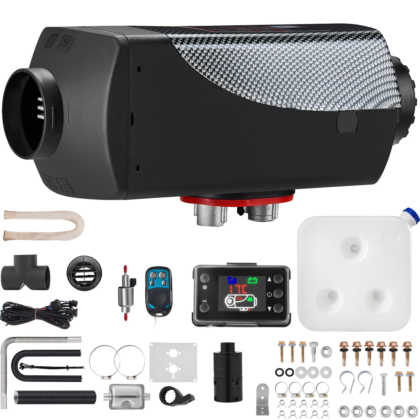 VEVOR Diesel Heater, 8KW Diesel Air Heater with Remote Control and LCD Screen, P