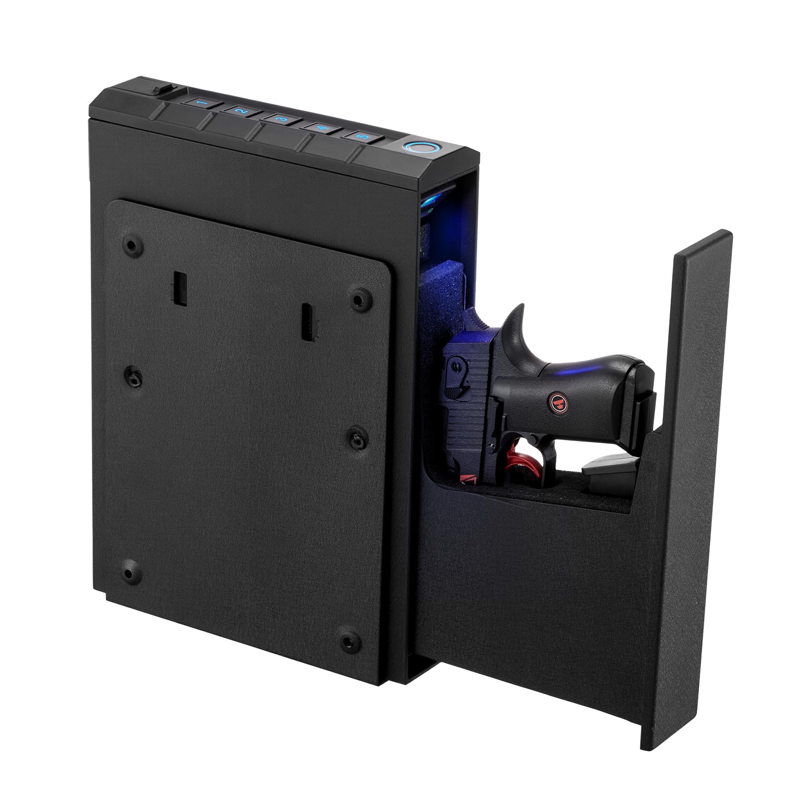 VEVOR Gun Safe, Slider Handgun Gun Safe with Fingerprint/Password/Key, 3-Way Qui