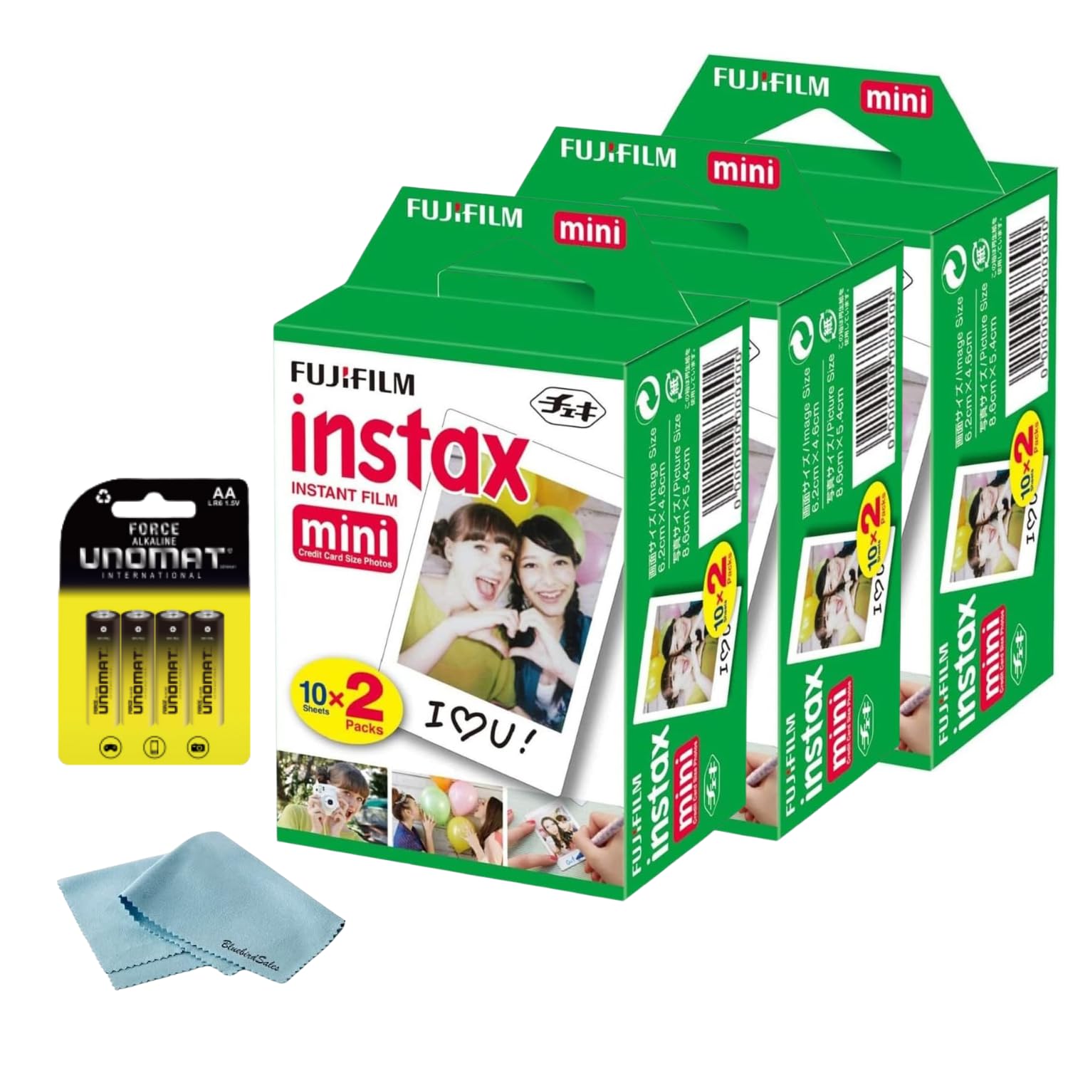 Fujifilm Instax Mini Instant Film, 60 Shots (10 Sheets x 6) – Capture Memories A