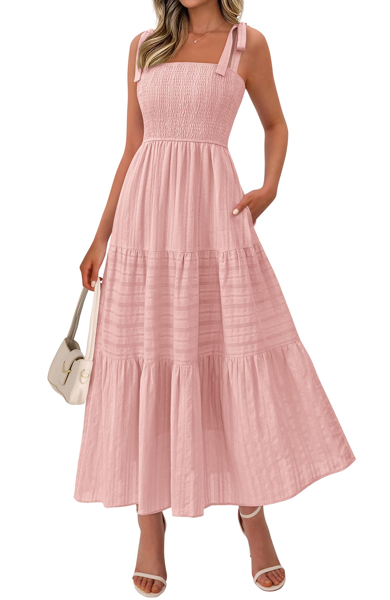 BTFBM Womens Summer 2026 Casual Maxi Dresses Boho Spaghetti Strap Dress