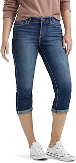 Lee Flex Motion Damen-Caprijeans mit regulärer Passform und 5 Taschen