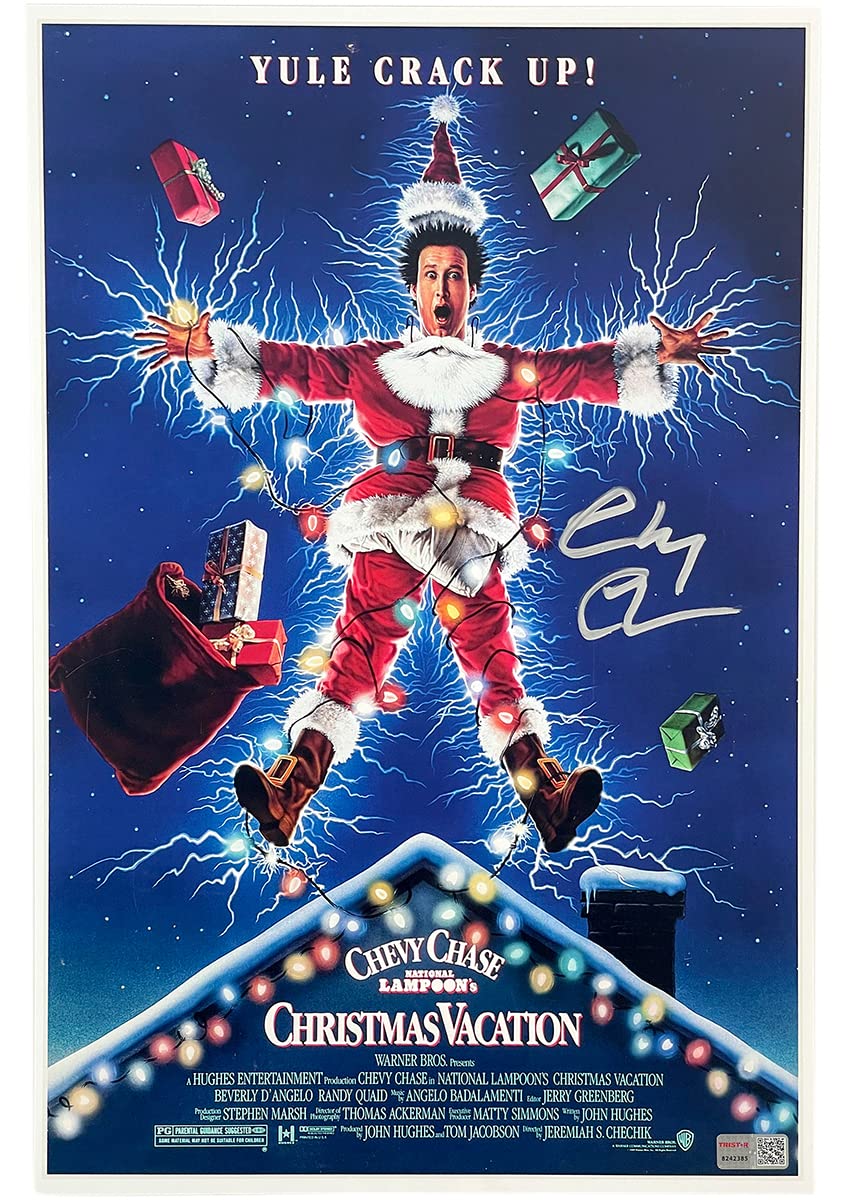 Chevy Chase Signed Autographed Christmas Vacation 11x17 Movie Poster TRISTAR