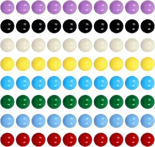 Laviesto Game Replacement Marbles,80pcs Solid Color Balls for Chinese Checkers,Aggravation Game,Marble Run,Marble Games, DIY Craft Home Decorations(14mm/8 Colors)