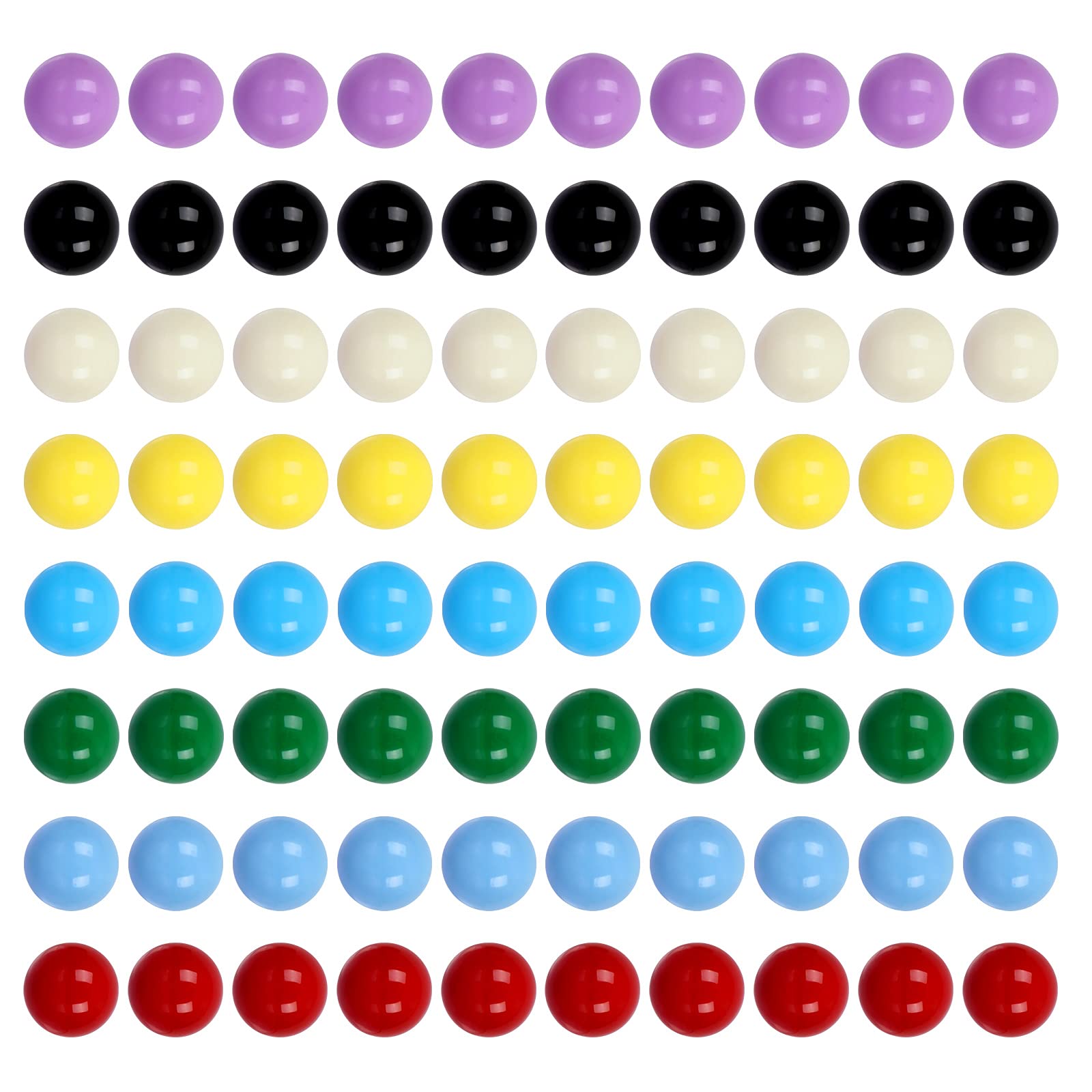 Laviesto Game Replacement Marbles,80pcs Solid Color Balls for Chinese Checkers,A