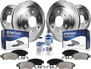 Detroit Axle - 6 Lugs Brake Kit for 12-20 Ford F-150 w/Manual Parking Brake | Brake Ceramic Brake Pads 2012 2013 2014 2015 2016 2017 2018 2019 2020: 13.78'' inch Front and 13.70'' inch Rear Brake