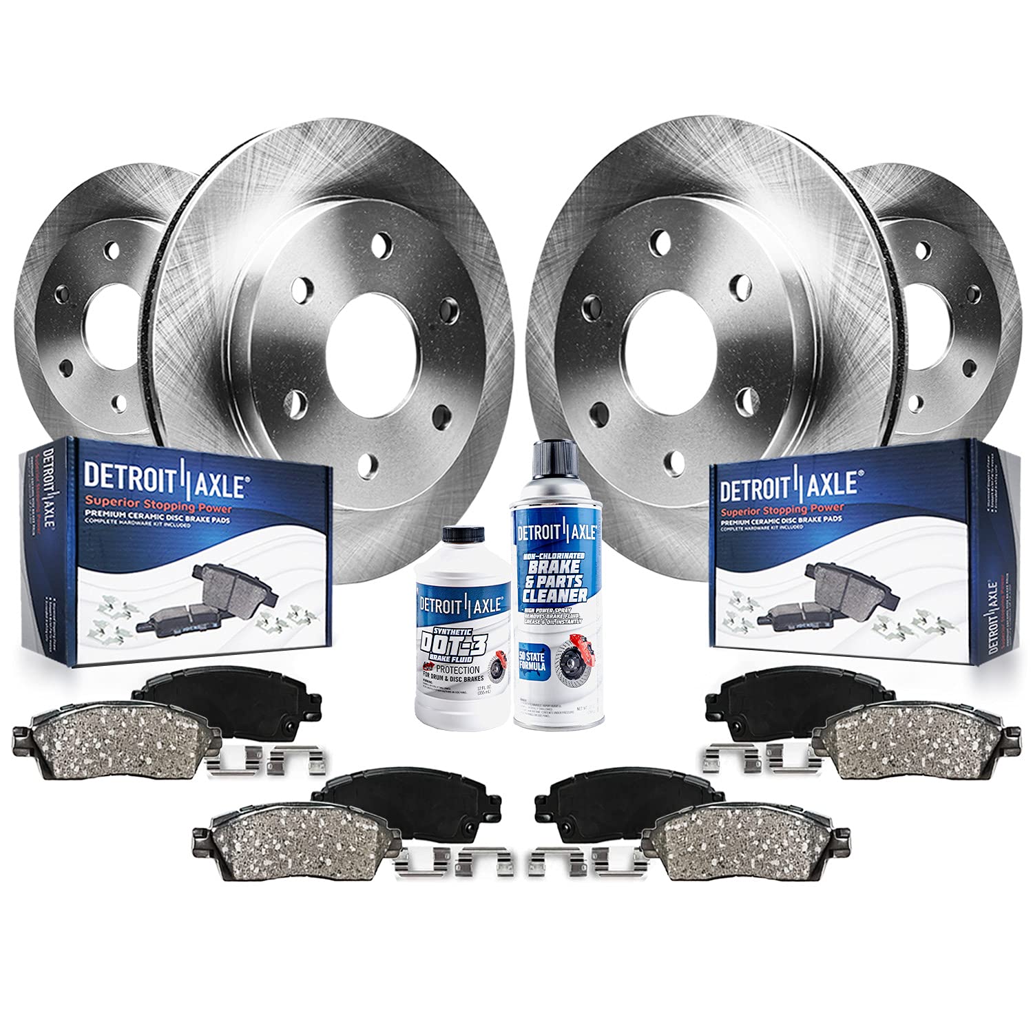 Detroit Axle - 6 Lugs Brake Kit for 12-20 Ford F-150 w/Manual Parking Brake | Br