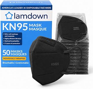 Lamdown KN95 Mask (50 Pack) Black