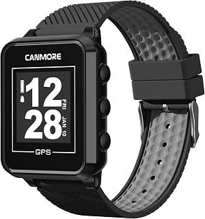 CANMORE TW353 Golf GPS Watch for Men and Women, Black/Gray | High Contrast LCD Display, 41,000+ Preloaded Courses Worldwide, Free Updates, Lightweight