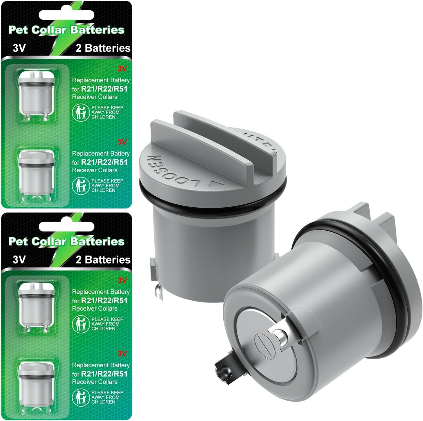 Dog Collar Batteries for R21 R22 R51 and Microlite Collar Battery, High Capacity
