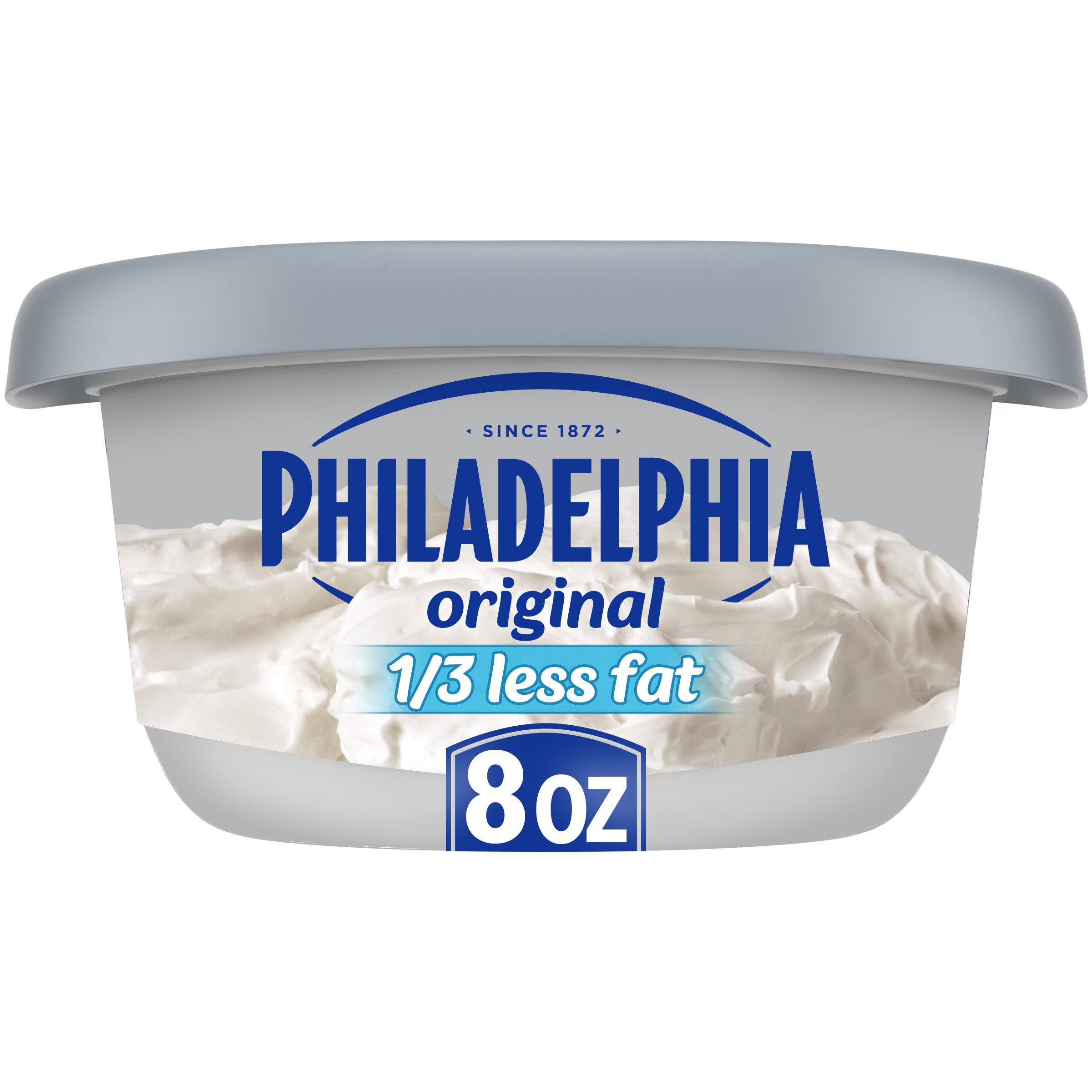 Philadelphia Cream Cheese Spread, Reduced Fat, 8 oz Tub | for Smooth, Spreadable