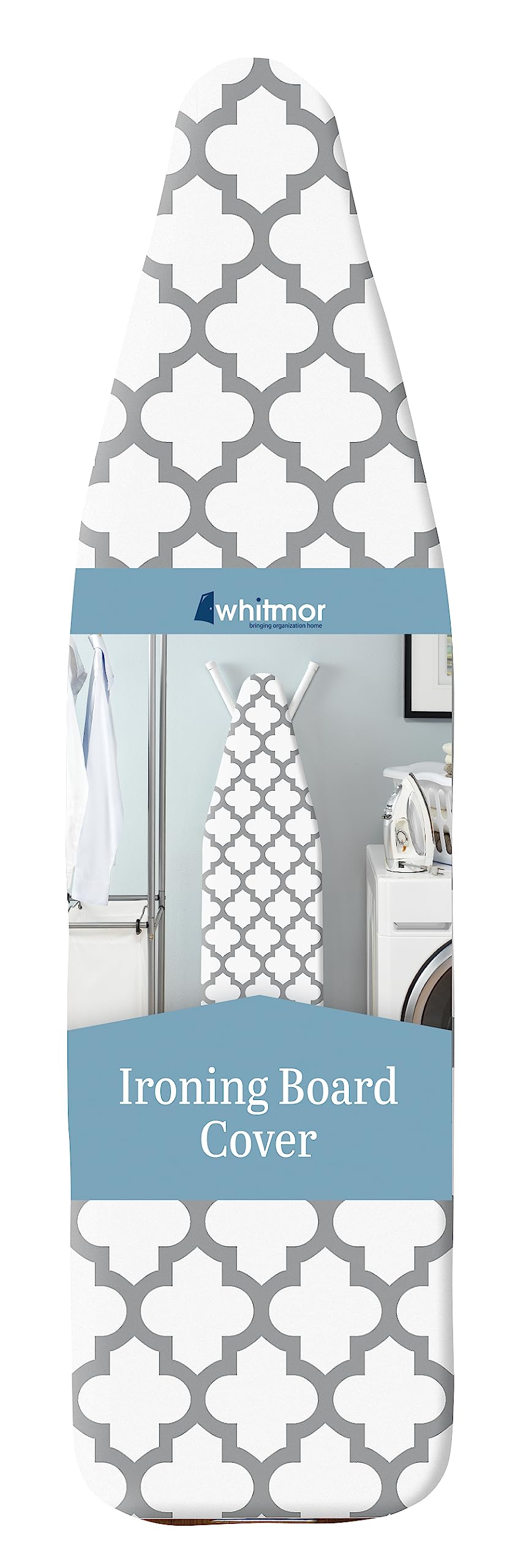 Whitmor Ironing Board Cover and Pad 15 x 54 in, Thick Padding | 6mm Thick Fiber 