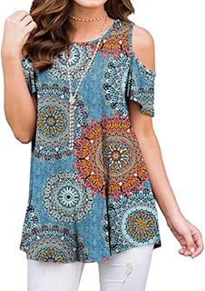 Women Off Shoulder Blouse Short Sleeve Casual Loose Fit Summer Spring