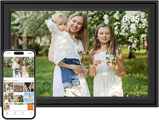 Digital Picture Frame 1280×800 HD Touch Screen Wall-Mountable | 10.1 Inch WiFi Electronic Photo Frame, Auto-Rotate, Share Photos via App，Perfect Birthday Christmas Gift for Family Parents.