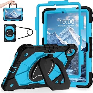 WESOROL Case for Samsung Galaxy Tab S11 5G 11 Inch 2025 SM-X730/X736B, Shockproof Cover for Tablet S11 with Screen Protector Rotate Stand Pen Holder,Black Blue