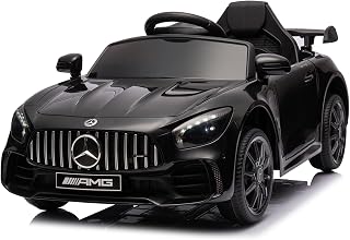 Winado 12V Licensed Mercedes Benz AMG GTR Kids Ride on Electric Car, Black | Electric Vehicle w/Parent Remote, Bluetooth, Wider Seat, LED Lights, Openable Doors, Smooth Start, 3 Speeds
