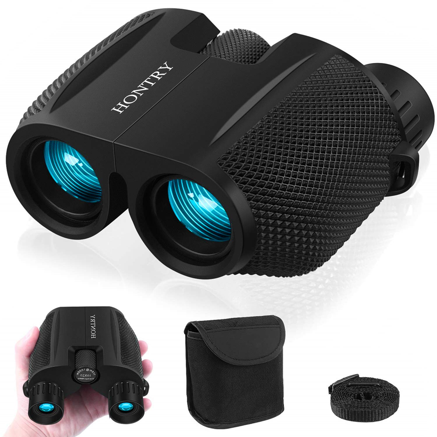 Hontry 10x25 Compact Binoculars for Adults and Kids | Bird Watching, Travel, Cru