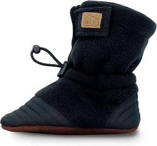 Jan & Jul Fleece Stay-Put Cozy Booties for Babies | Soft & Warm, Lightweight, Reinforced Toe and Heels for First Time Walkers, Size Adjustable