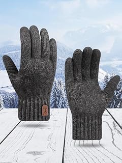 Touch Screen Gloves Men Women Warm Knit Winter Gloves Fleece Lined Phone Skiing Driving Gloves