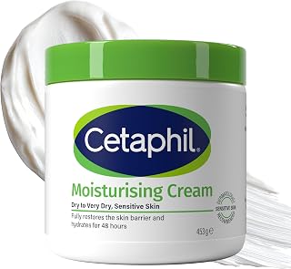 Cetaphil Moisturising Body Cream Tub 453g | For Dry to Very Dry Sensitive Skin, with Niacinamide, Pro Vitamin B5 and Vitamin E, Face and Body use
