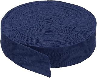 Generic 10 Yards Cotton Twill Ribbon Herringbone Ribbons for Sewing Gift Wrapping Craft Craft 3cm 10 Yards Navy Blue