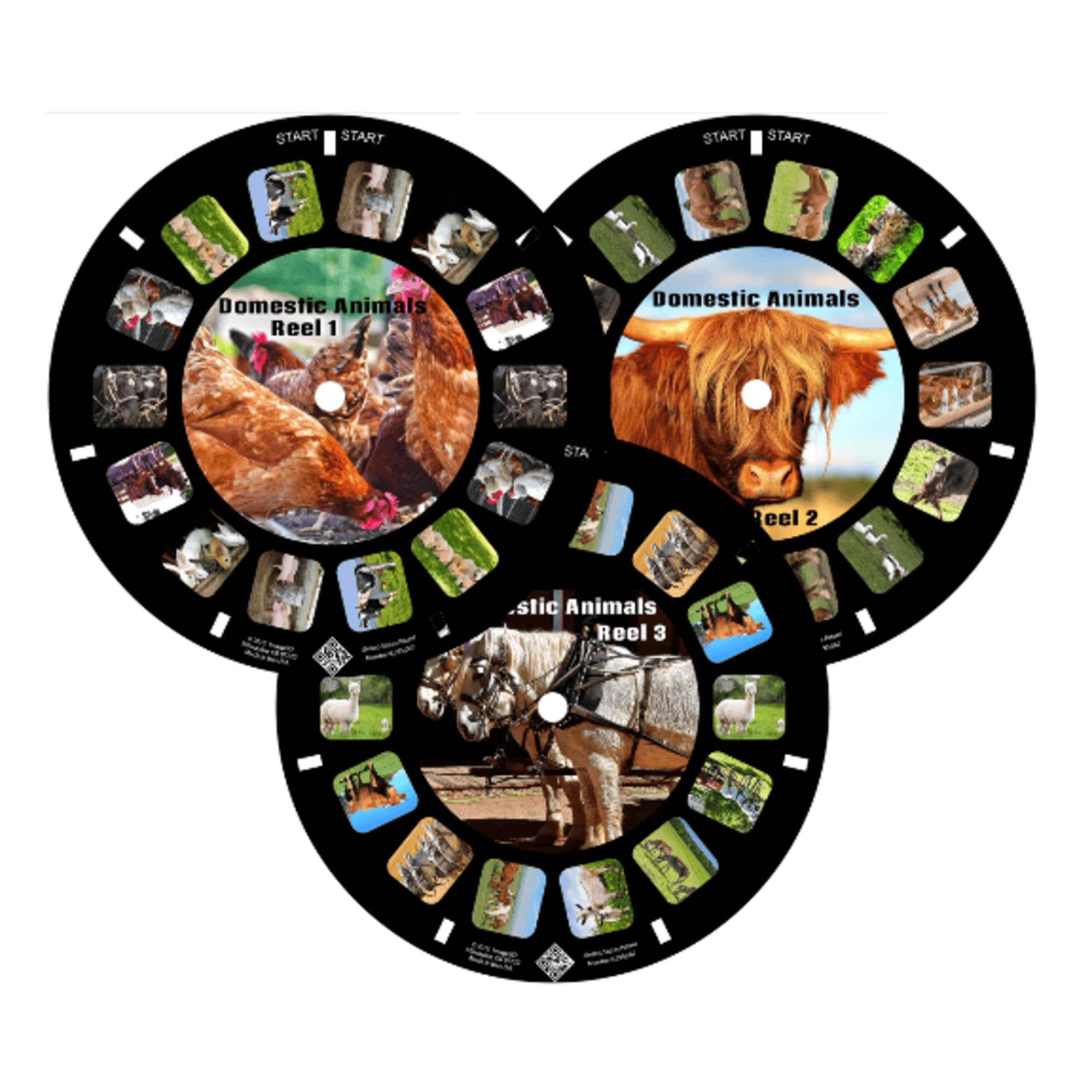 MayKo Farm Animal Reels for Viewfinder, Domestic Animals, Compatible with Viewma