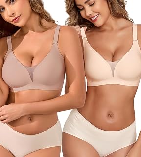 COOL CUTE Jelly Bras for Women No Underwire Sexy V-Neck Mesh Comfy Wireless Bralettes Seamless Everyday Tshirt Bra