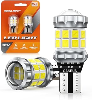 SEALIGHT 2026 Latest 921 LED Bulb, 700% Super Bright 912 T15 Led Reverse Light, Canbus Error Free 906 904 916 W16W LED Bulbs, 6500K White, Non-polarity, Automotive Back Up Light Assemblies, 2PCS