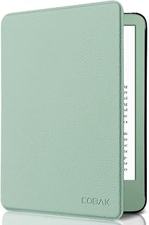 CoBak Case for Amazon 6" Kindle 11th Gen 2024/2022, Matcha Green | Lightweight, Premium PU Leather Smart Cover, Auto Sleep/Wake, Waterproof