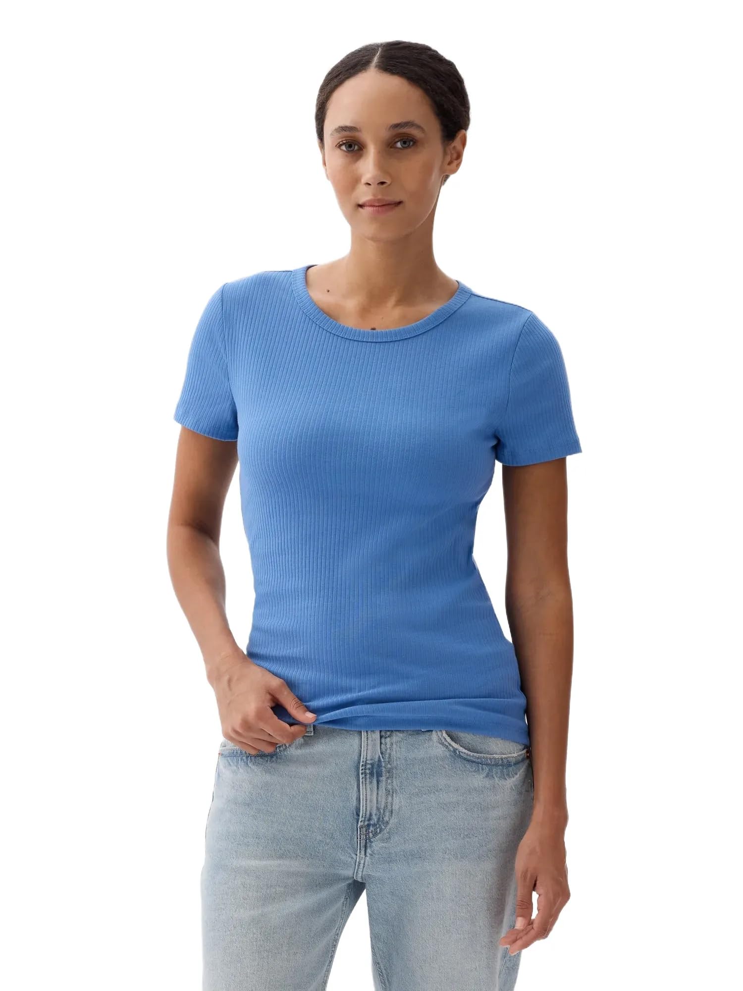 GAP V-SS Rib T T-Shirt for Women