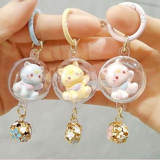 Fashion Cute Little Cat Resin Keychain Phone Handbag Gift for Women Jewelry
