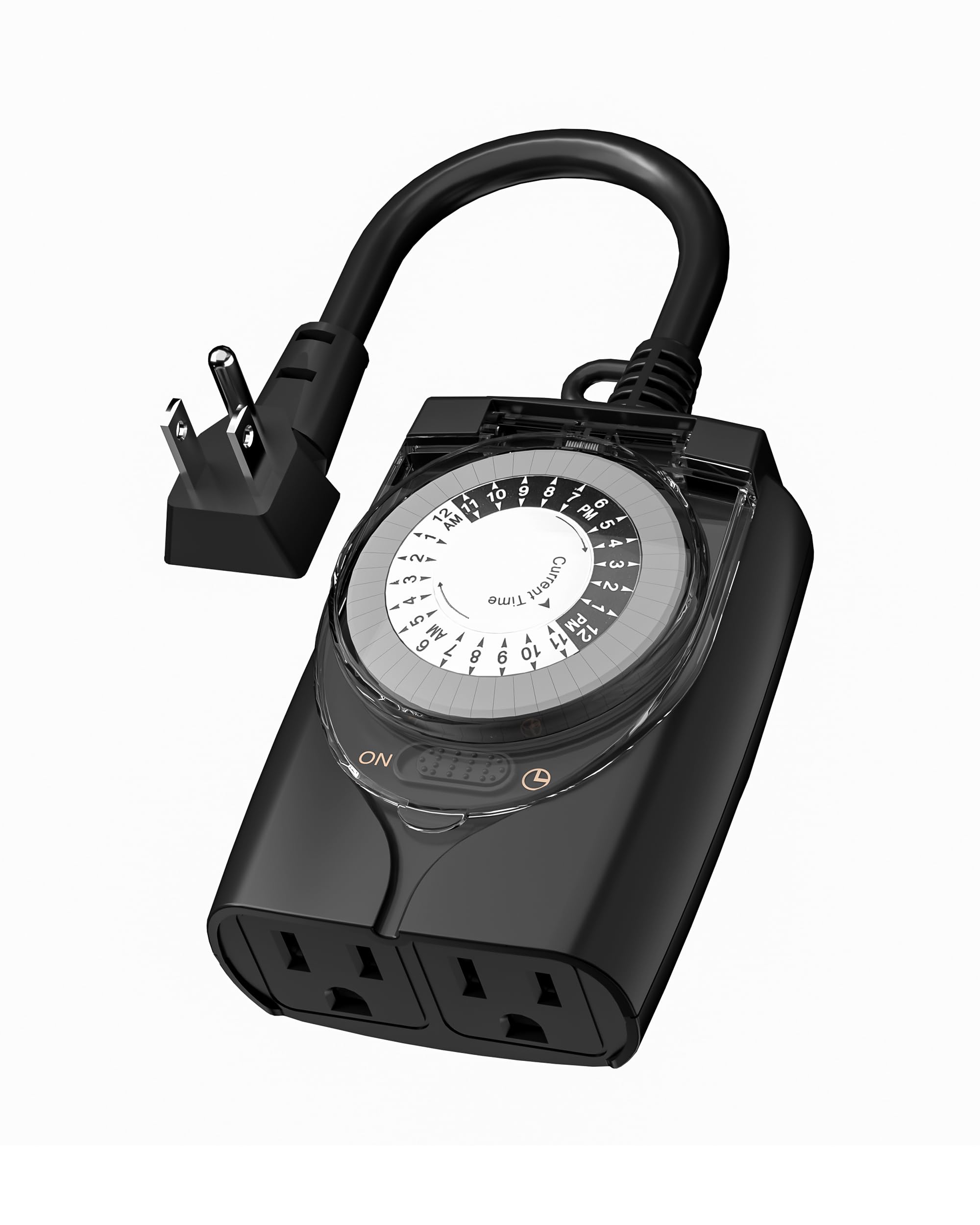 HBN Outdoor Timer Outlet Waterproof, 24 Hour Mechanical Light Timers for Electri