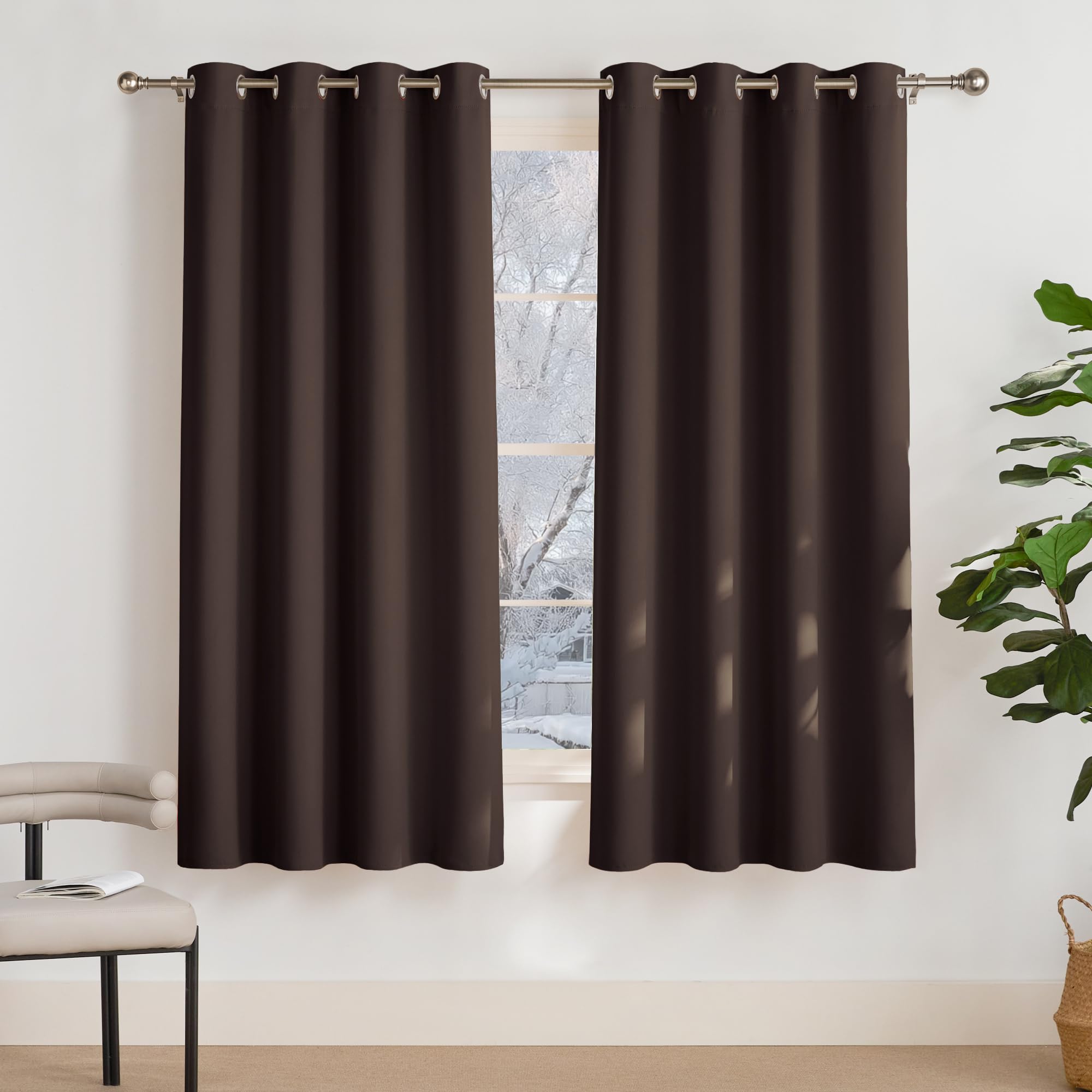 PONY DANCE Thermal Blackout Curtain with Eyelets - Window Decoration