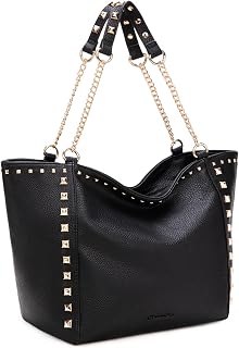 Montana West Large Tote Bag for Women Oversized Shoulder Purses with Chain Handbags