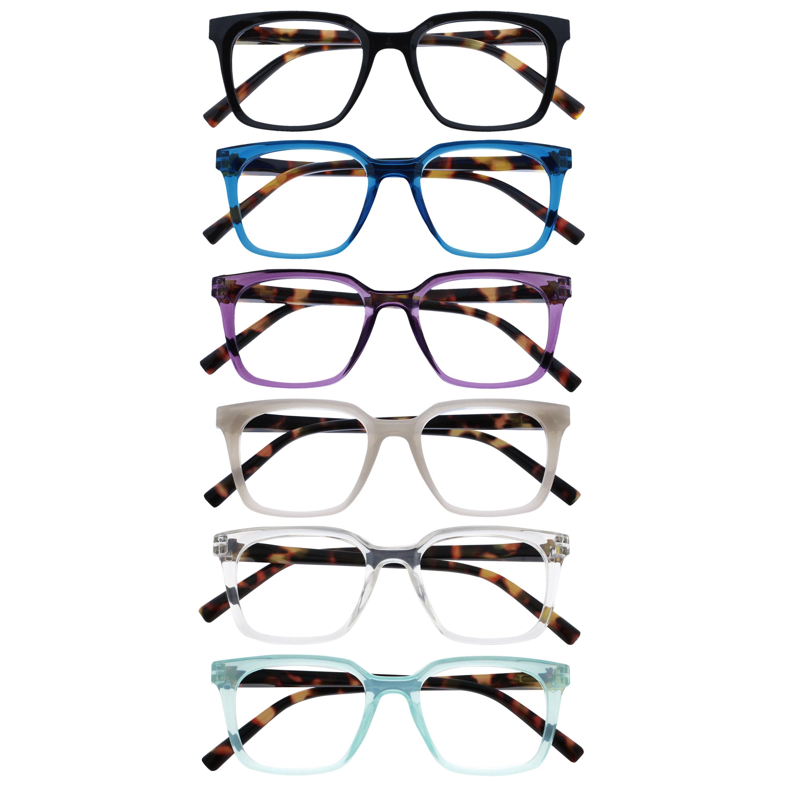 OPULIZE KOI Reading Glasses – Large Stylish Rectangular Frame – Men Women – Spri