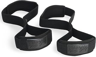 BEAR GRIP Premium Figure 8 Lifting Straps Heavy Duty Deadlift Support
