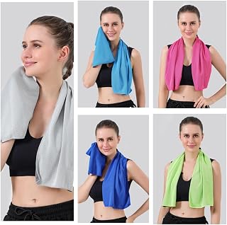 1 Piece Outdoor Sensational Sports Towel Ice Feel Fitness Quick Dry Ice Cooler Green