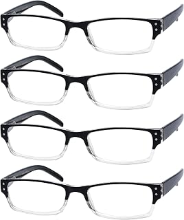 Eyekepper Reading Glasses Women 3.50, Readers for Men, 4 Pack Black