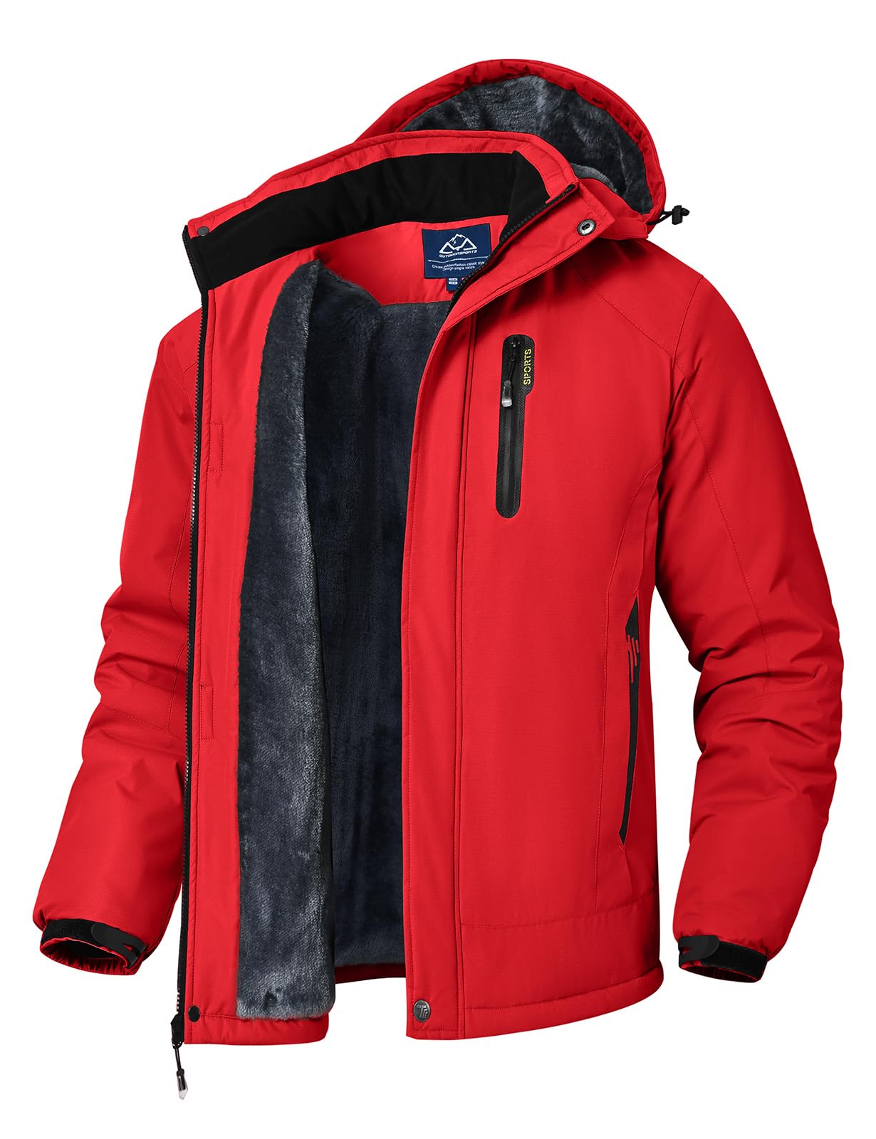 Rdruko Men's Ski Snow Jacket Waterproof Winter Insulated Coat