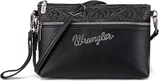 Wrangler Western Cowhide Crossbody Bags for Women Clutch Wristlet Purse