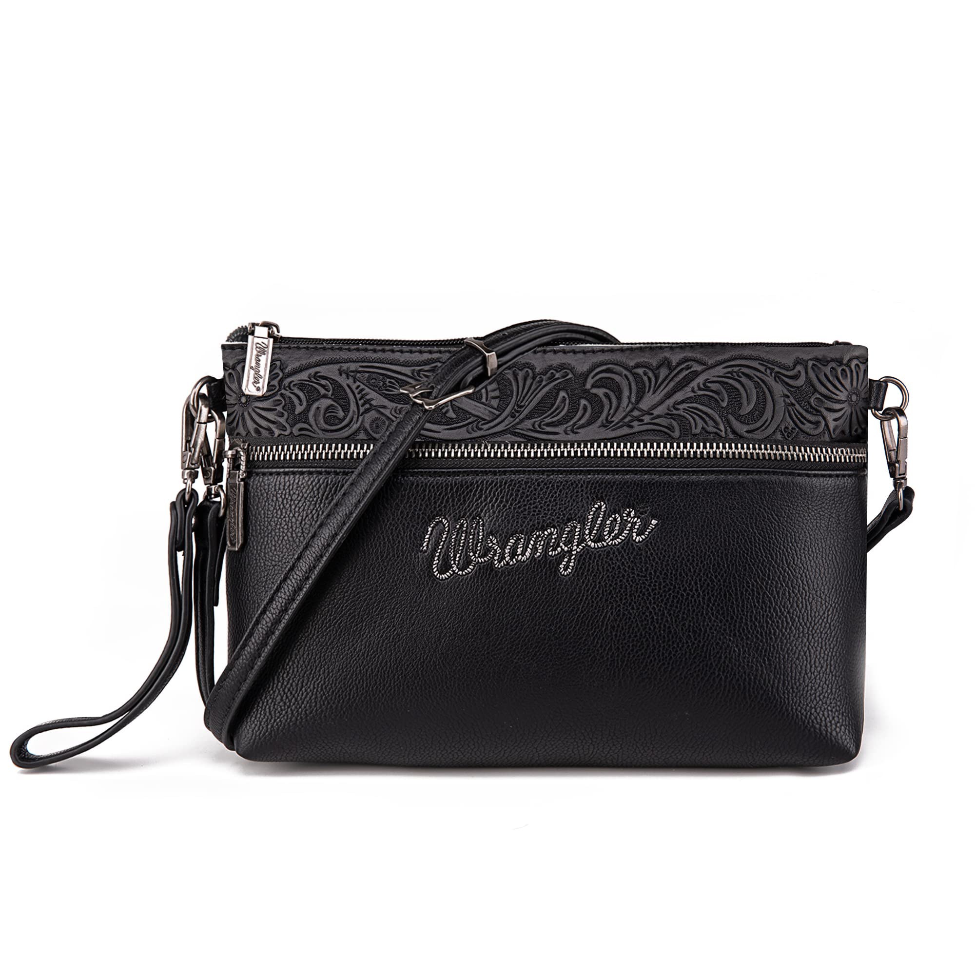 Wrangler Western Cowhide Crossbody Bags for Women Clutch Wristlet Purse