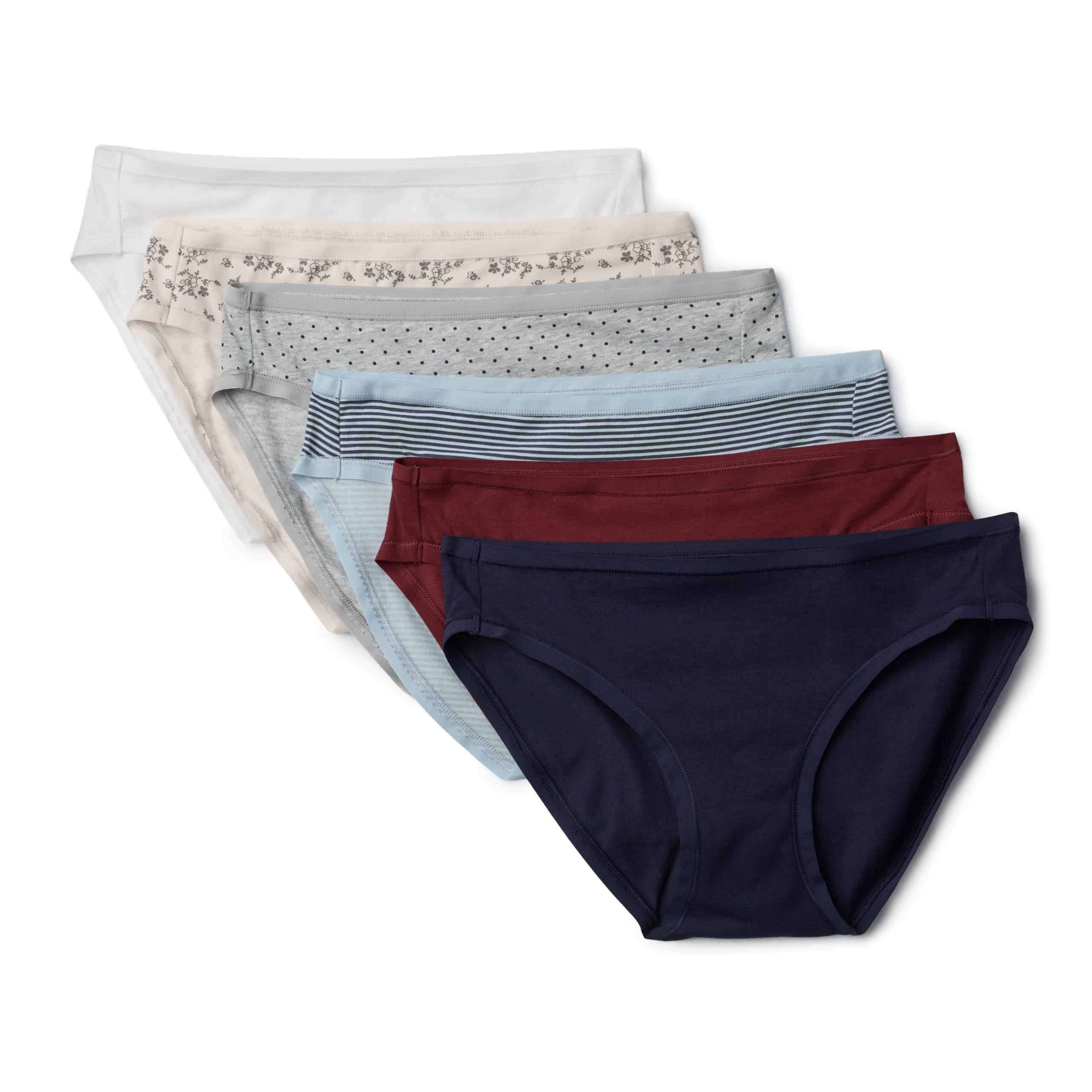 Amazon Essentials Women's Cotton Spandex Bikini Brief Underwear (Available in Pl