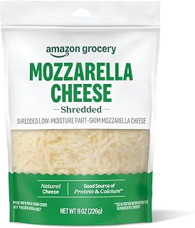 Amazon Grocery, Mozzarella Cheese, Shredded, 8 Oz