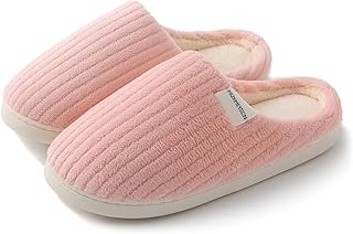 HUXMEYSON Womens Slippers Fuzzy House Slippers, Cozy Slippers for Women Indoor Fluffy Outdoor Slippers with Anti-Skid Sole