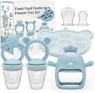 CLDY Fruit Feeder for Babies, Includes Silicone Freezer Mold, Baby Teething Toy, BPA Free Silicone Teether for Toddlers Ages 3+ Months and Teething for