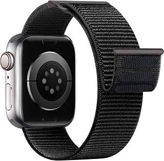 Yoohoo Nylon Straps for Apple Watch Straps 38mm 40mm 41mm 42mm Women Men | Upgraded Soft and Breathable, Replacement Watch Bands for iWatch Series 12 11 10 9 8 7 6 5 4 3 2 SE3 SE2 Ultra 4/3/2/1/Black