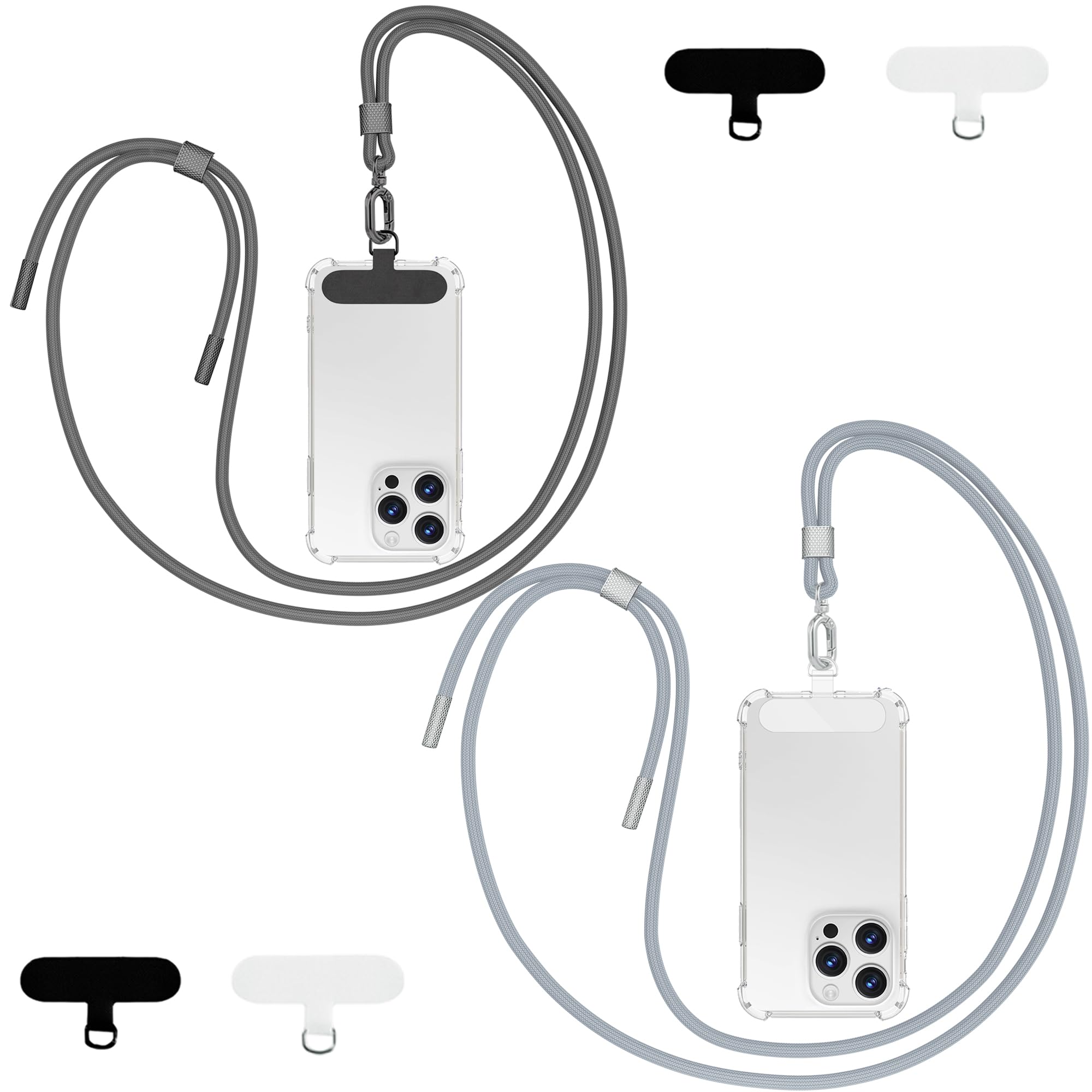 Qyoocom Crossbody Phone Lanyard for All Smartphones,2 Adjustable Nylon Neck Stra