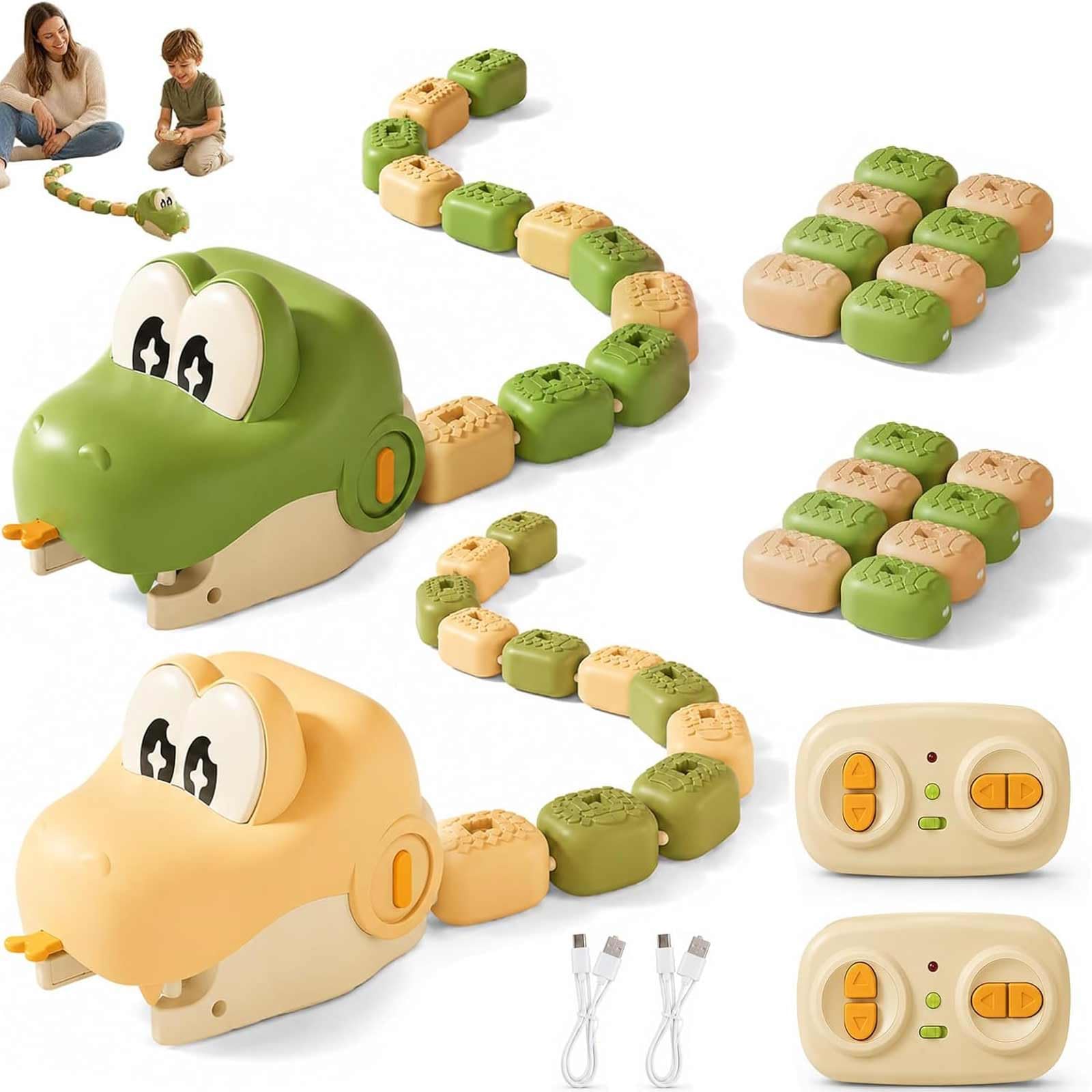Magnetic Snake Game Toy Eating Itself, Remote Control Snake Game, Rechargeable R